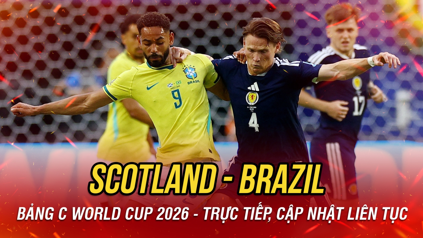 Trực tiếp Scotland 0-3 Brazil: Neymar chào sân World Cup 2026